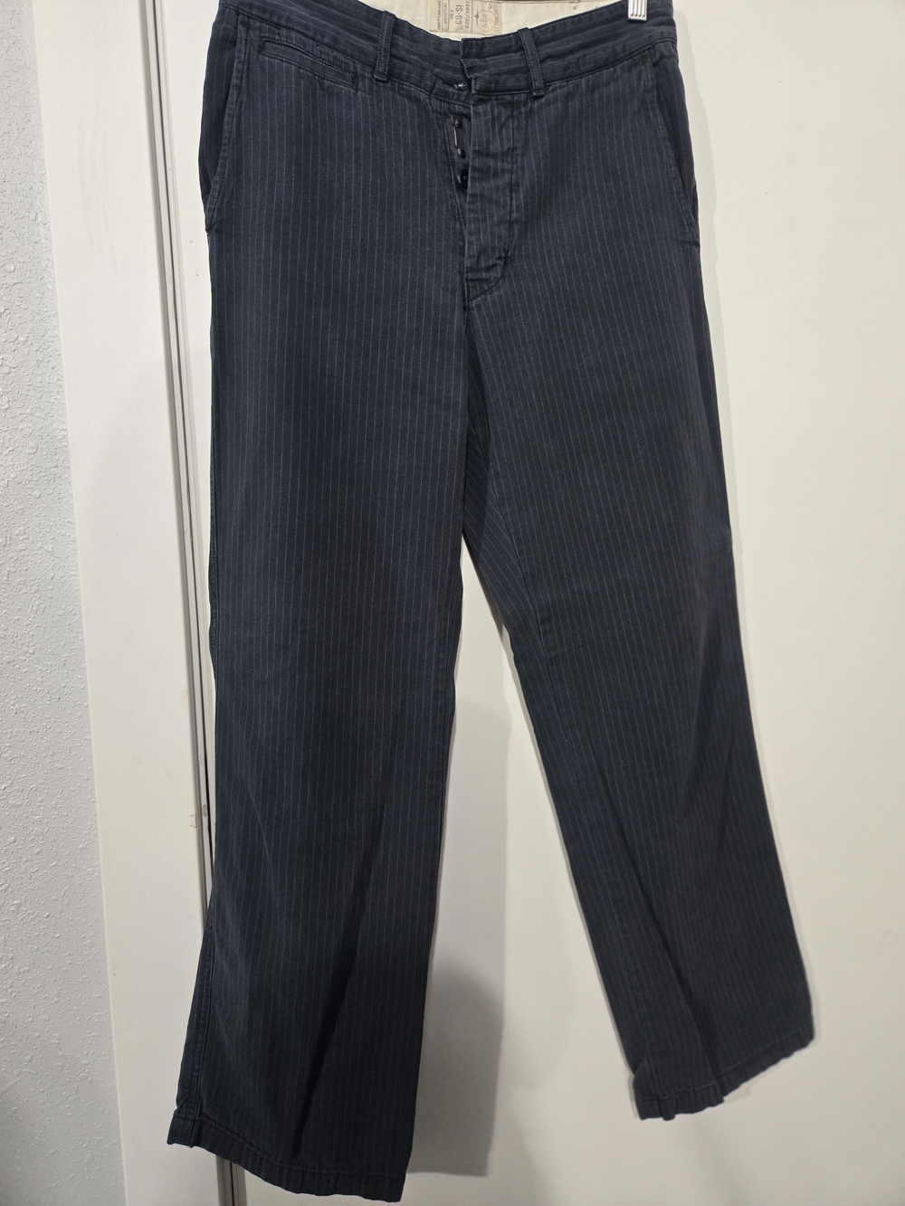American Eagle Outfitters Navy Pinstripe Chinos